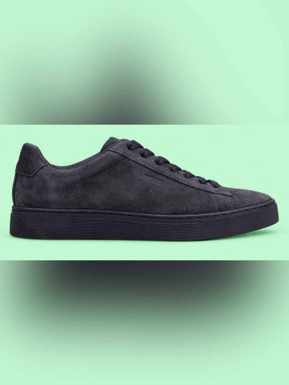 NWOT MENS Boss Rhys Dark Gray Suede Low Top Sneakers - SIZE 8